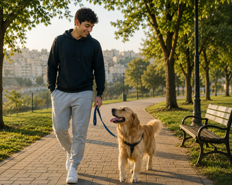 walking with the dog